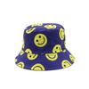 Smiley Face Double-Sided Wearing Bucket Hat Men And Women Street Trend Basin Hat Travel Sunscreen Couple Hat Tide