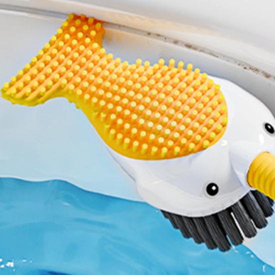 Туалетная щетка Squirt Whale с поворотом на 360 градусов и силиконовой головкой, отверстием для подвешивания