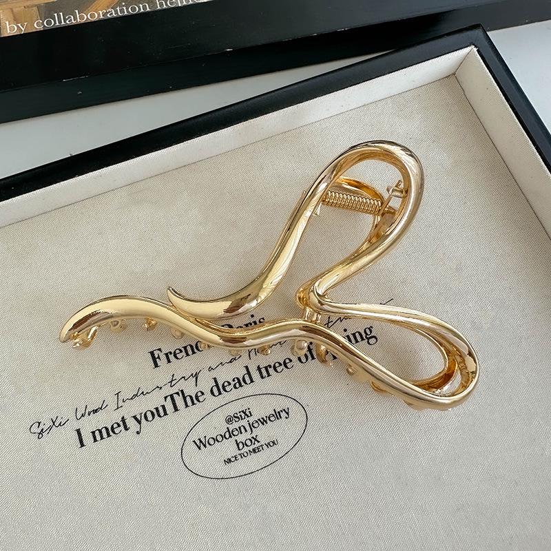 Металлическая полая заколка для волос в форме бабочки - модный аксессуар для хвоста Y2K