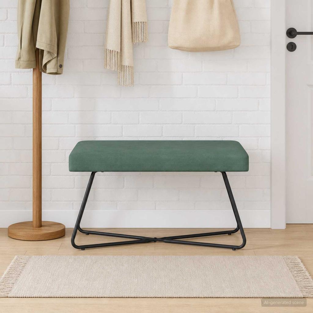Bench Sea Green 80 x 40 x 45 cm Velvet
