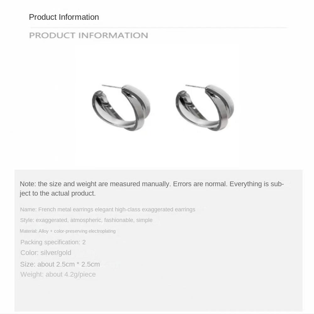 Серьги из сплава металла геометрической формы с перекрещивающимися петлями, серьги-капли C-образной формы, женские