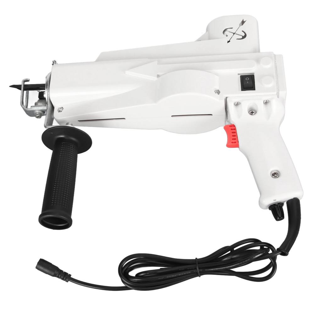 Tufting Gun Kit Threader Tool 2 In 1 Electric Carpet Rug Maker Handheld Knitting Machine White