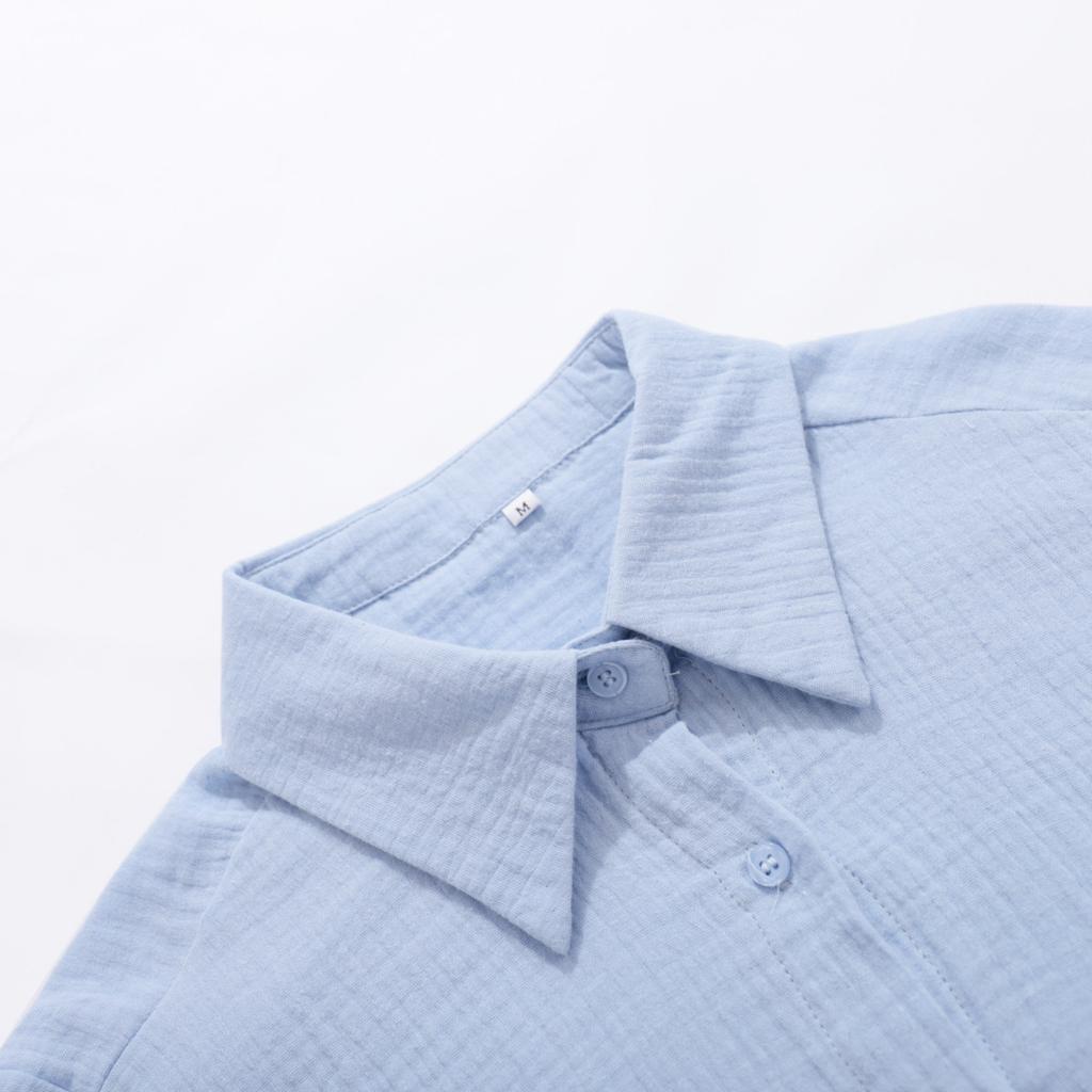 Рубашка весна-осень женская удобная свободная элегантная рубашка поло