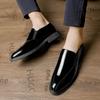 Fashion Spring New Versatile Black Men's Loafers Fashionable Men's Business Dress Shoes Lightweight Low Top Shoes Commuting Daily Shoes