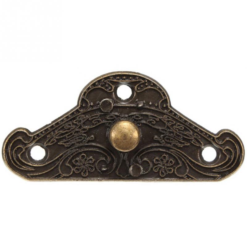 Антикварная ретро-винтажная декоративная защелка, деревянная шкатулка для драгоценностей, засов, нагрудный замок