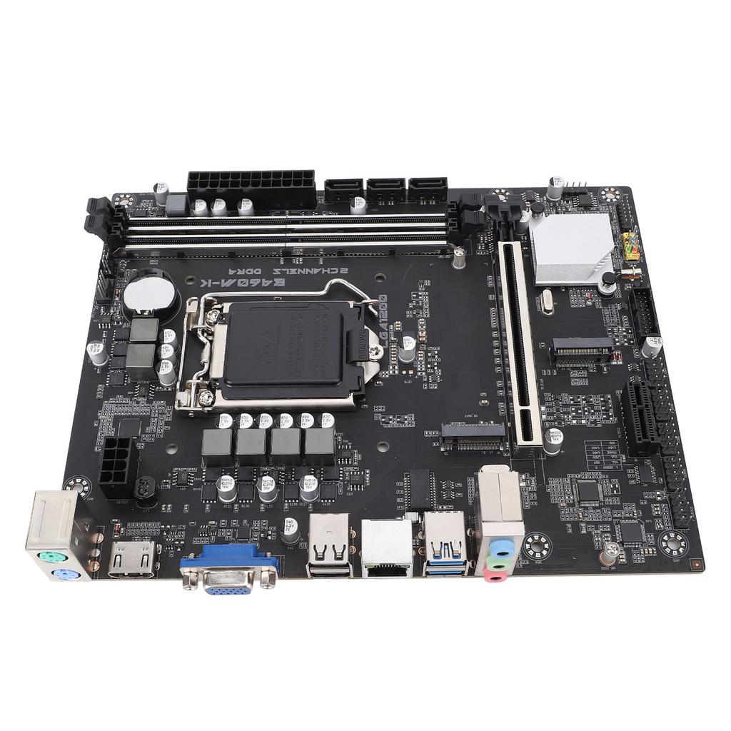Computer Motherboard B460M K DDR4 LGA1200 Slot PCI E3.0 VGA High Definition Multimedia Interface M.2 NVM Computer