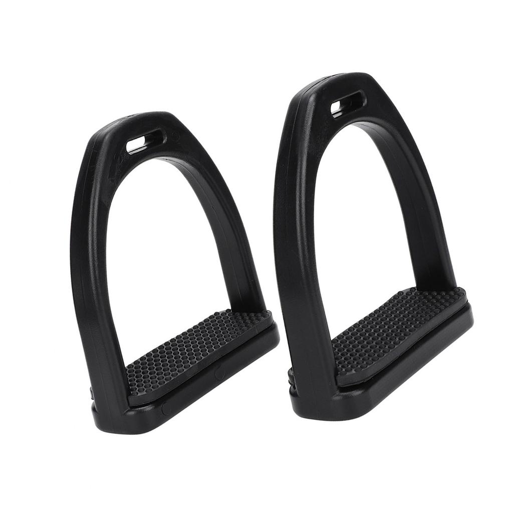 2 Pcs High Strength Plastics Stirrups with Black Non-slip Rubber Pad Horse Tool Accessories(large )