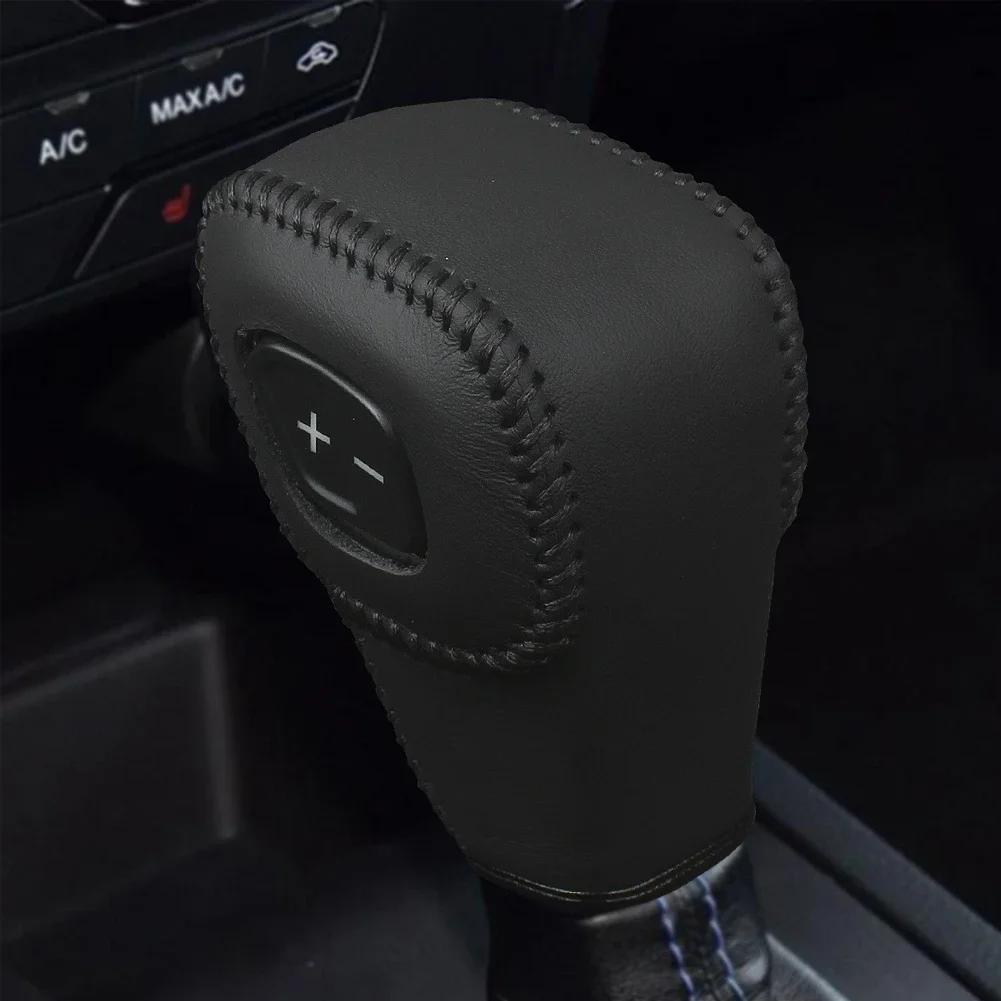 Кожаная автомобильная ручка переключения передач, чехол для внутренней коробки передач, наклейка на крышку коробки передач, аксессуары для Ford Everest Ranger 2020-2024