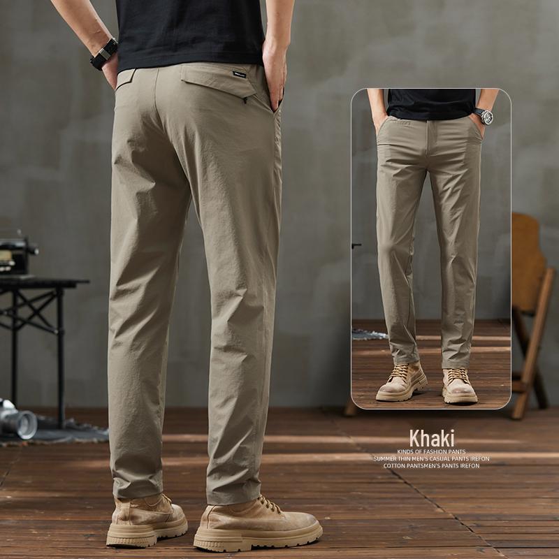 Мужские весенние брюки кэжуал стрейч прямого кроя 2025 - Летнее ощущение прохлады