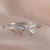 Couple Rings Adjustable Angel Wings Ring Stainless Steel Cute For Women Fashion Jewelry Wedding Gifts