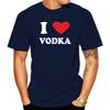 T Shirts Short Crew Neck Make Your Own I Love (Heart) Vodka Best Friend Mens Shirts