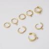 1 пара латунных сережек-крючков размером 12/13/14 мм для женщин и девочек, серьги с застежкой
