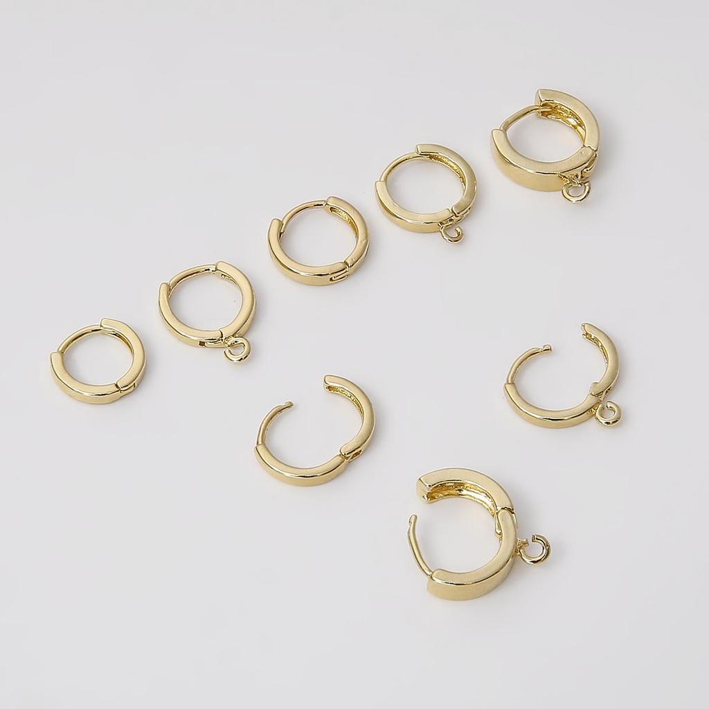 1 пара латунных сережек-крючков размером 12/13/14 мм для женщин и девочек, серьги с застежкой