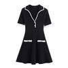 Kaslead New Women clothes Western Style Fashion Metal Button Rib Dress 4770154 064
