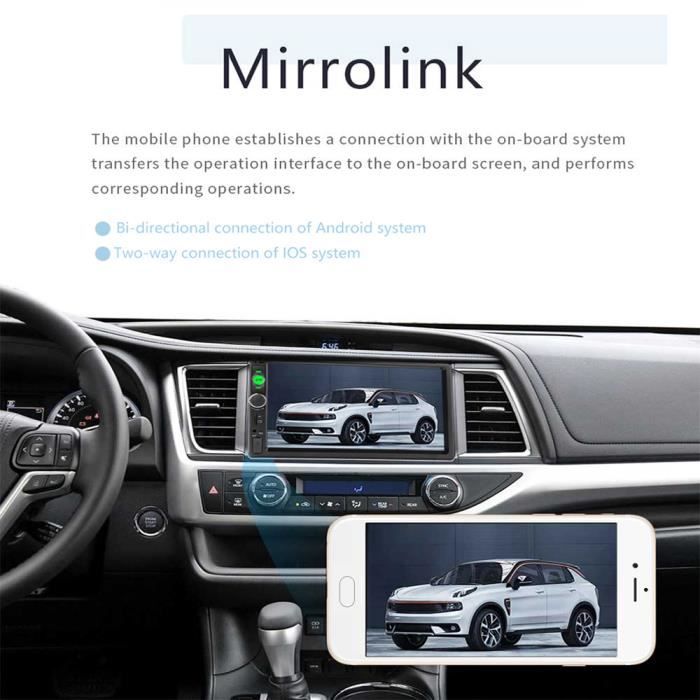Podofo universel 2 din voiture lecteur multimédia Autoradio 2din Autoradio 7" écran tactile vidéo MP5 - Type 7023B Radio Only