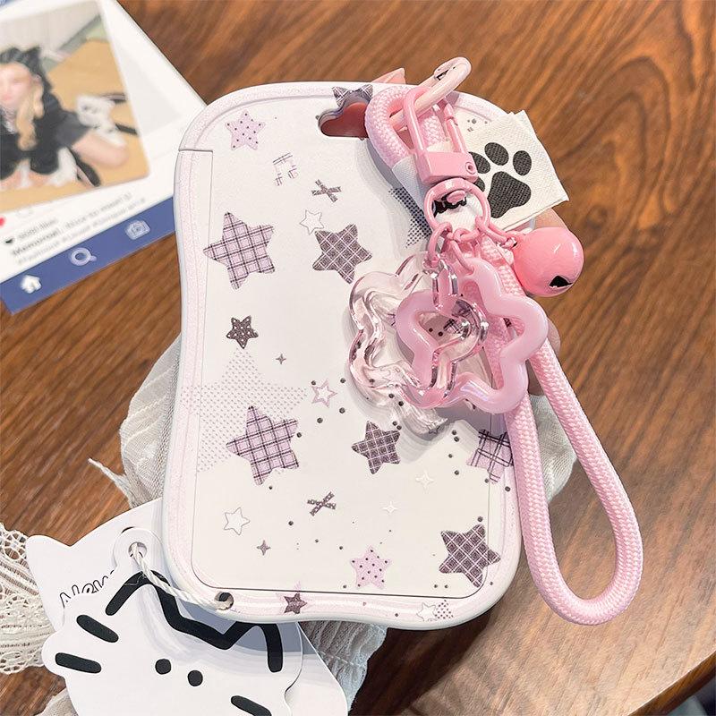 New New Student School Card Protective Cover With Star Pendant Keychain Photo Card Display Backpack Small Pendant ID Card Holder