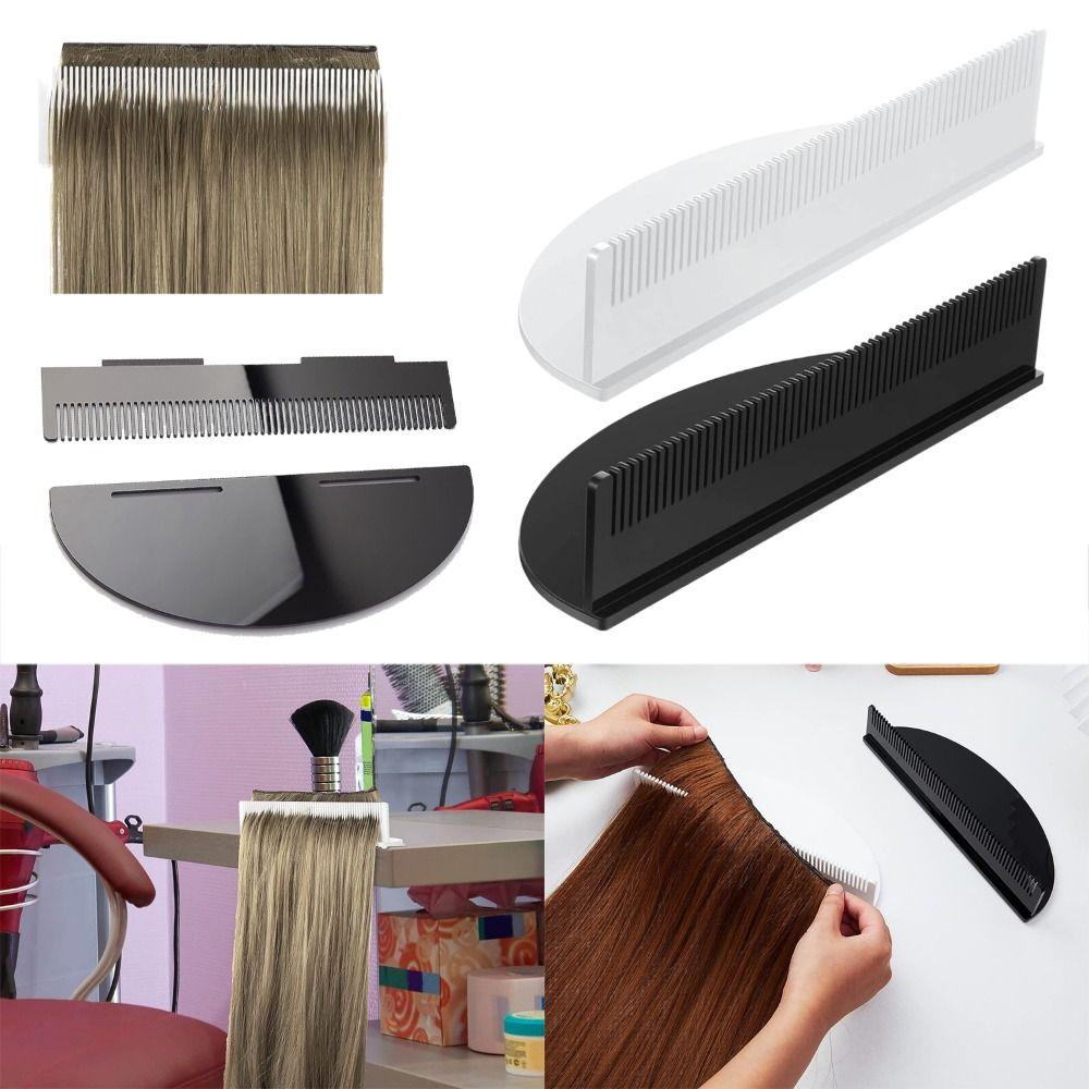Acrylic Hair Extensions Holder Easy To Install Hair Hanger Extension Display Hair Styling Process