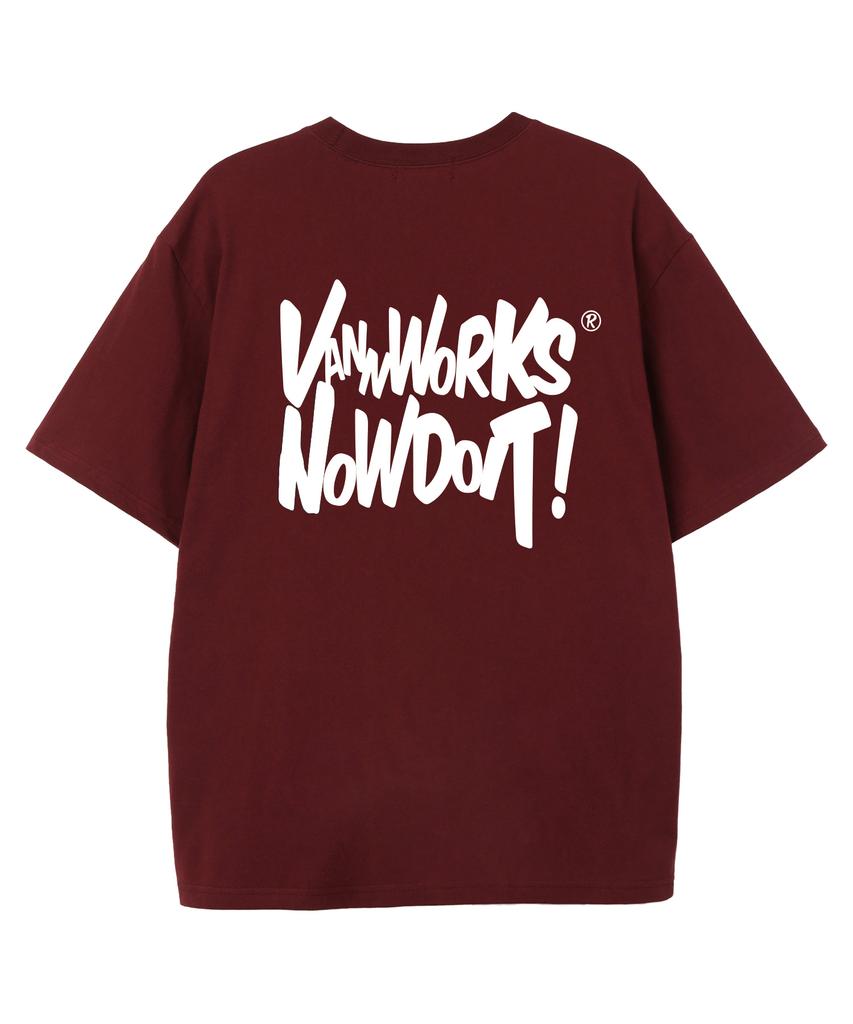 VANNWORKS Now Doit Oversized Short Sleeve T-Shirt (Vs0119) Burgundy
