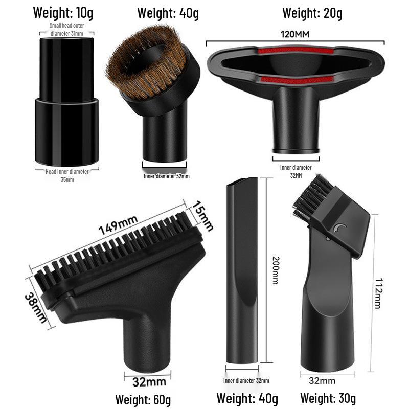 Круглая насадка-щетка 2-в-1 Boxuan для пылесосов Philips Midea, универсальный диаметр 32 мм