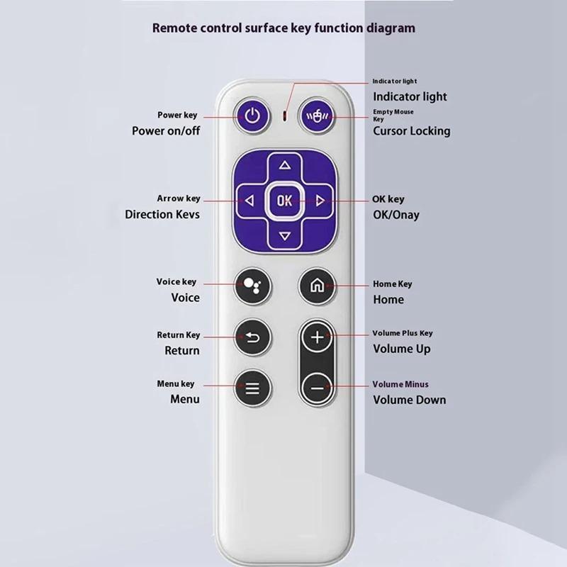 T6 Bluetooth Пульт Дистанционного Управления Беспроводная Голосовая Аэромышь Гироскоп Соматосенсорный 2.4G Перезаряжаемый Мини Пульт Дистанционного Управления Для Смарт ТВ Бокса Мини