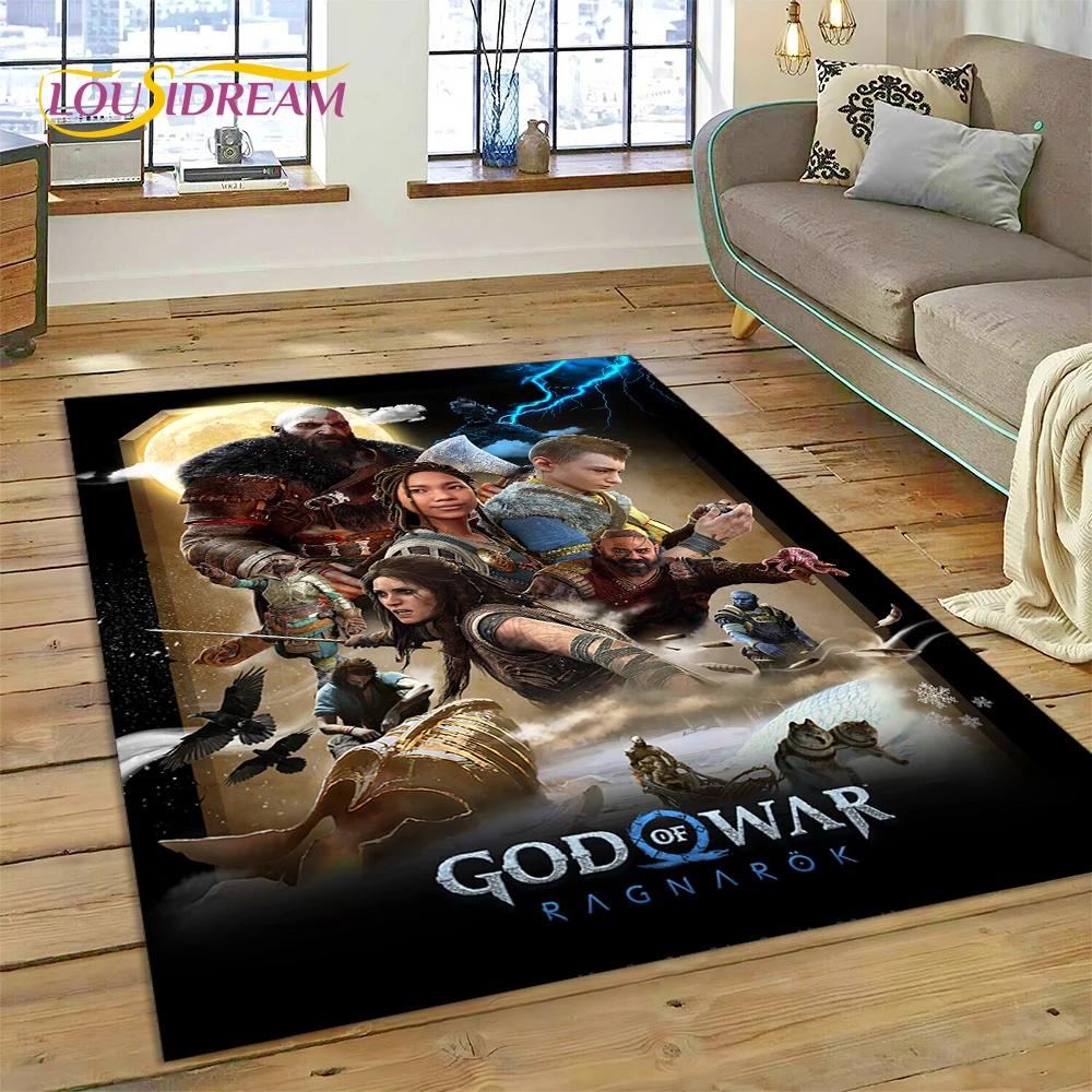 Игры God of War Кратос Мультяшный 3D Ковер для Спальни Гостиной Дома Декорация Дивана, Детская Игровая Большая Декоративная Напольная Подстилка