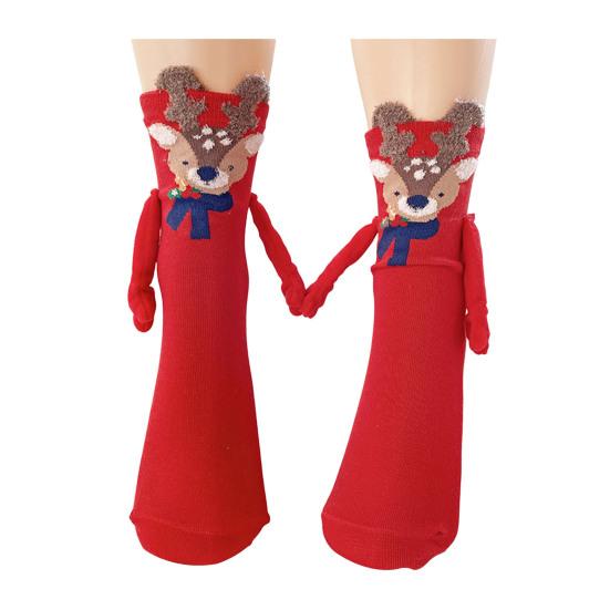 Магнитные носки "Держащиеся за руки" Оригинальные Смешные Рождественские носки "Держащиеся за руки" Рождественский чулок Наполнитель Подарки-приколы для женщин мужчин