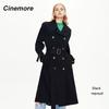 Cinemore 2022 весна осень женский плащ повседневная верхняя одежда с поясом модная двубортная ветровка Femme куртка топы c