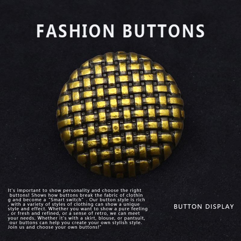 10 шт. металлических пуговиц, изысканное золото в национальном стиле, круглый новый китайский высококачественный свитер, кардиган и большие пуговицы для одежды.