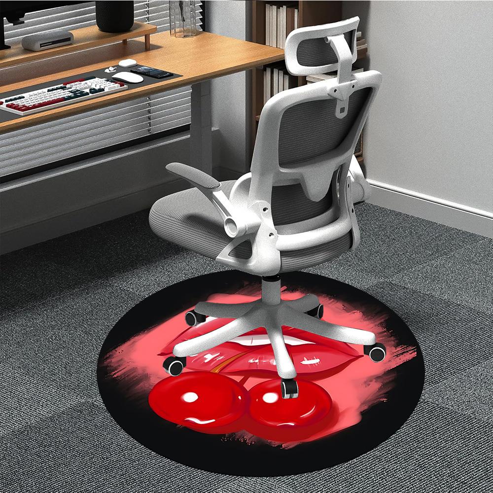 1pc Lips Cherry Chair Carpet for Office - Durable, Ideal for Chair Mats, Stylish & Functional Decorative Rug yy260203097