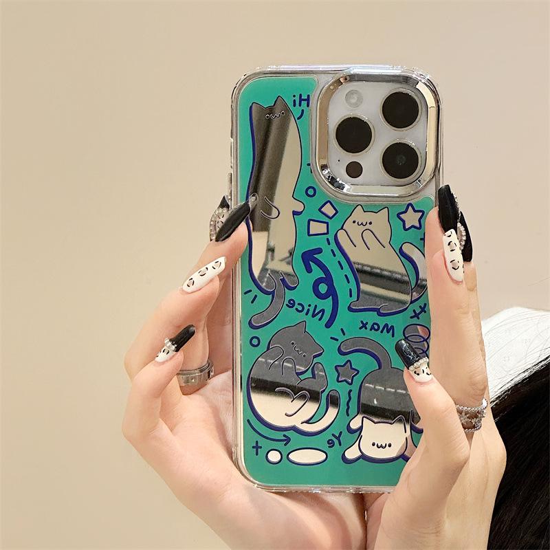 Zhitai Apple 16 Case: Compatible with iPhone 15 Pro and 13/14 Pro, Three-in-one Mirror Design for iPhone 12, Cartoon Style for iPhone 8.