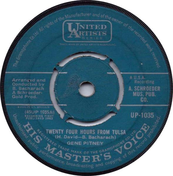 7-дюймовая пластинка GENE PITNEY Twenty Four Hours From Tulsa Lone UP1035 United Artists 1963 UK Pop Б/у
