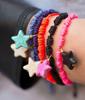 Разноцветные браслеты ручной работы эксклюзивного дизайна со звездами, летний пляжный аксессуар.