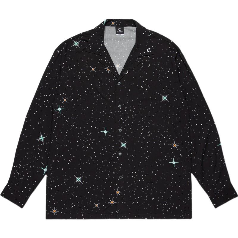 CLOT Shirts Men's Black Lapel Moderate Shirt CTSH22FW2002