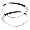 2pcs Headlight Ring Trim Bezel ABS Chrome Left Right Scratch Resistant Replacement for Cooper R60