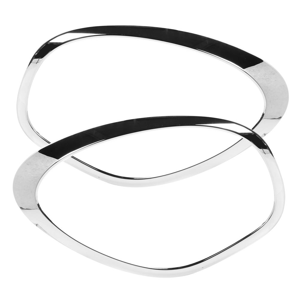 2pcs Headlight Ring Trim Bezel ABS Chrome Left Right Scratch Resistant Replacement for Cooper R60