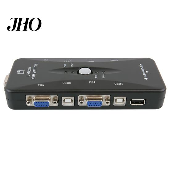 4 порта USB 2.0 KVM-переключатель Мышь/клавиатура/принтер/видеомонитор VGA 1920x1440