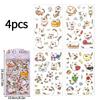 Kawaii Cat Stickers Cartoon Animal Stickers Student DIY Scrapbook Decals Handbook Cute Korean Nail Sticker Aesthetic Stationery