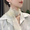 Rose Clip Thin Silk Scarf Spring and Summer Sun Protection Temperament Fashion Versatile Scarf for Women