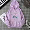 Dragonfly print Hooded Sweatshirts for Spring and Autumn 6813