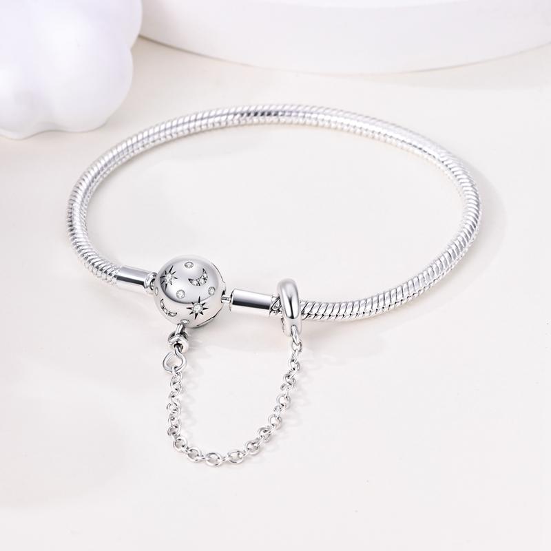 Браслеты Pandach, серебряные, 925 пробы, классические браслеты Love Forever Butterfly Star для женщин, подвески из бисера, ювелирные украшения своими руками, 17–20 см