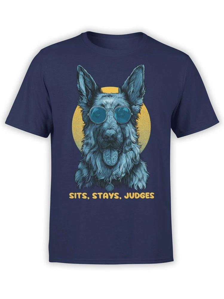 Fantucci Cool Shepherd TShirt Sarcastic Dog Tee For Judgy Pet Lovers Unisex