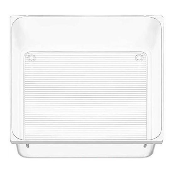 16 шт., прозрачные пластиковые ящики для хранения, штабелируемые ящики, противоскользящие разделители, органайзеры для ванной комнаты