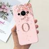 Case For Xiaomi Redmi A3 2024 Fashion Crown Sakura Initial Letter Black Pink Silicon Soft Phone Case For Redmi A3 A 3 4G