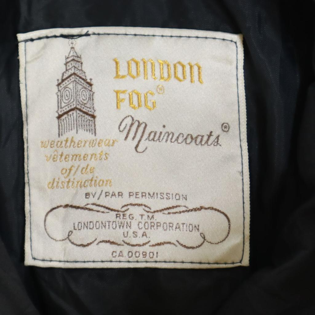 LONDON FOG Винтажное пальто-воротник из нержавеющей стали 80-х годов M черное Женское Б/У