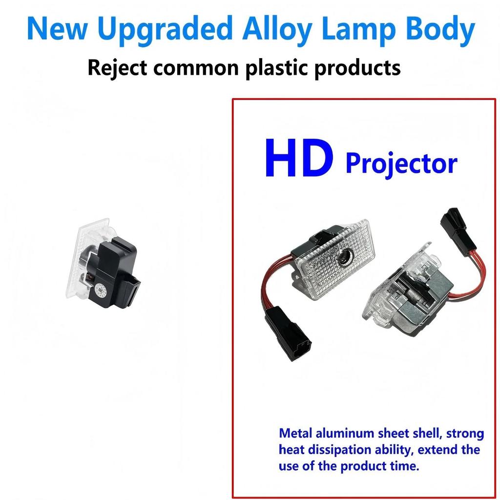 2/4pcs Car Door LED Logo Projector lights HD Welcome Light 3D Laser Ghost Shadow Light for Tesla Model Y 3 S X car Accessory
