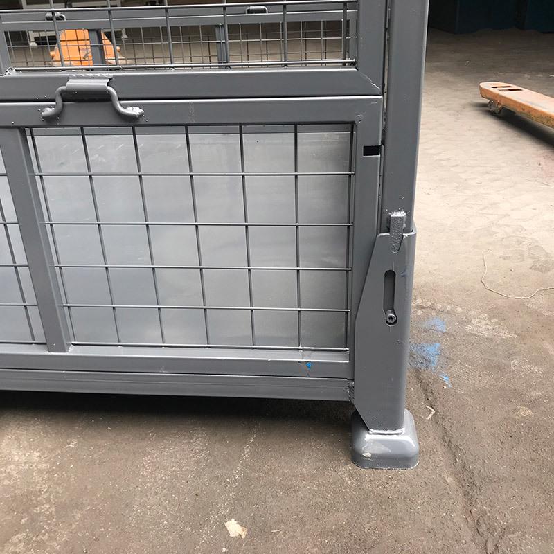 Customizable Heavy-Duty Galvanized Folding Metal Tote Box for Warehousing & Logistics