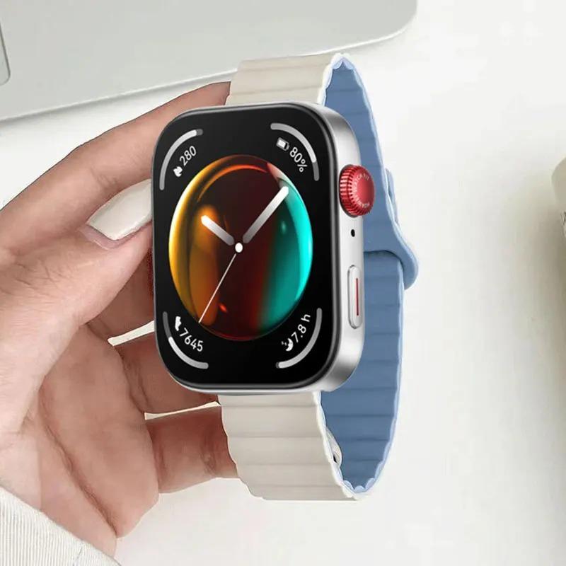 Силиконовый спортивный ремешок для Huawei Watch Fit 4 Fit 4Pro Fit 3 Магнитный браслет-петля для Huawei Watch Fit3 Умные часы Браслет на запястье
