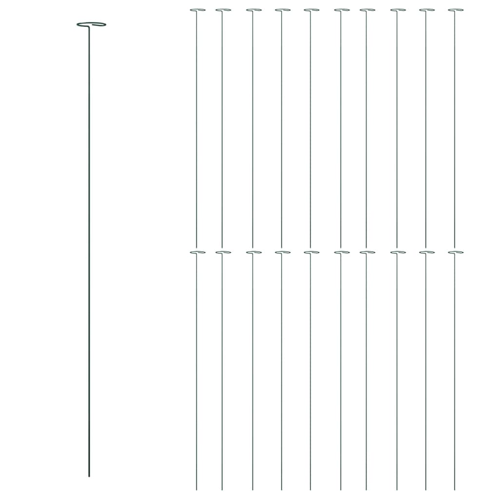 Plant Supports 20 pcs Dark Green 91 cm Steel