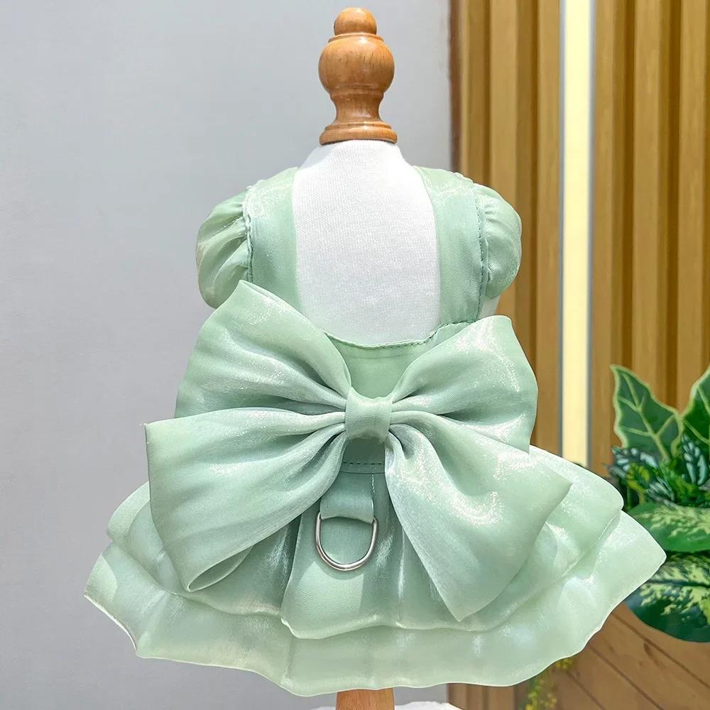 Модное полное платье для кошки породы сфинкс с бантом Сладкое домашнее животное Свадебные платья Одежда для кошек Котята Юбка Маскотас Костюм Вестидос