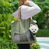 with Bottom Support Pet Tote Carrier Side Opening Pet Shoulder Bag Pet Travel Tote Bag  Outdoor